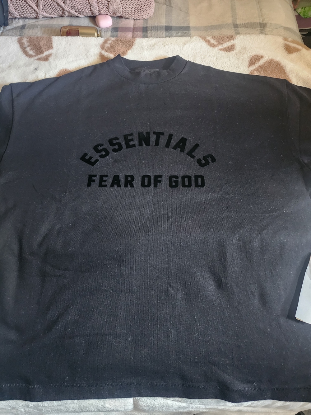 ESSENTIALS Fear of God Jet Black Crewneck Tshirt M Fits XL XXL